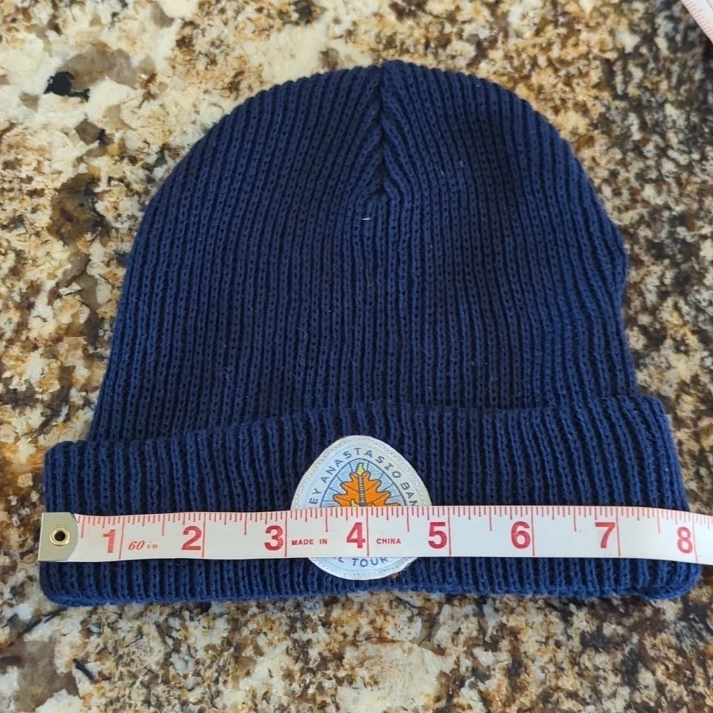 Trey Anastasio Band Fall Tour 2022 knitted beanie hat navy hemp organic cotton